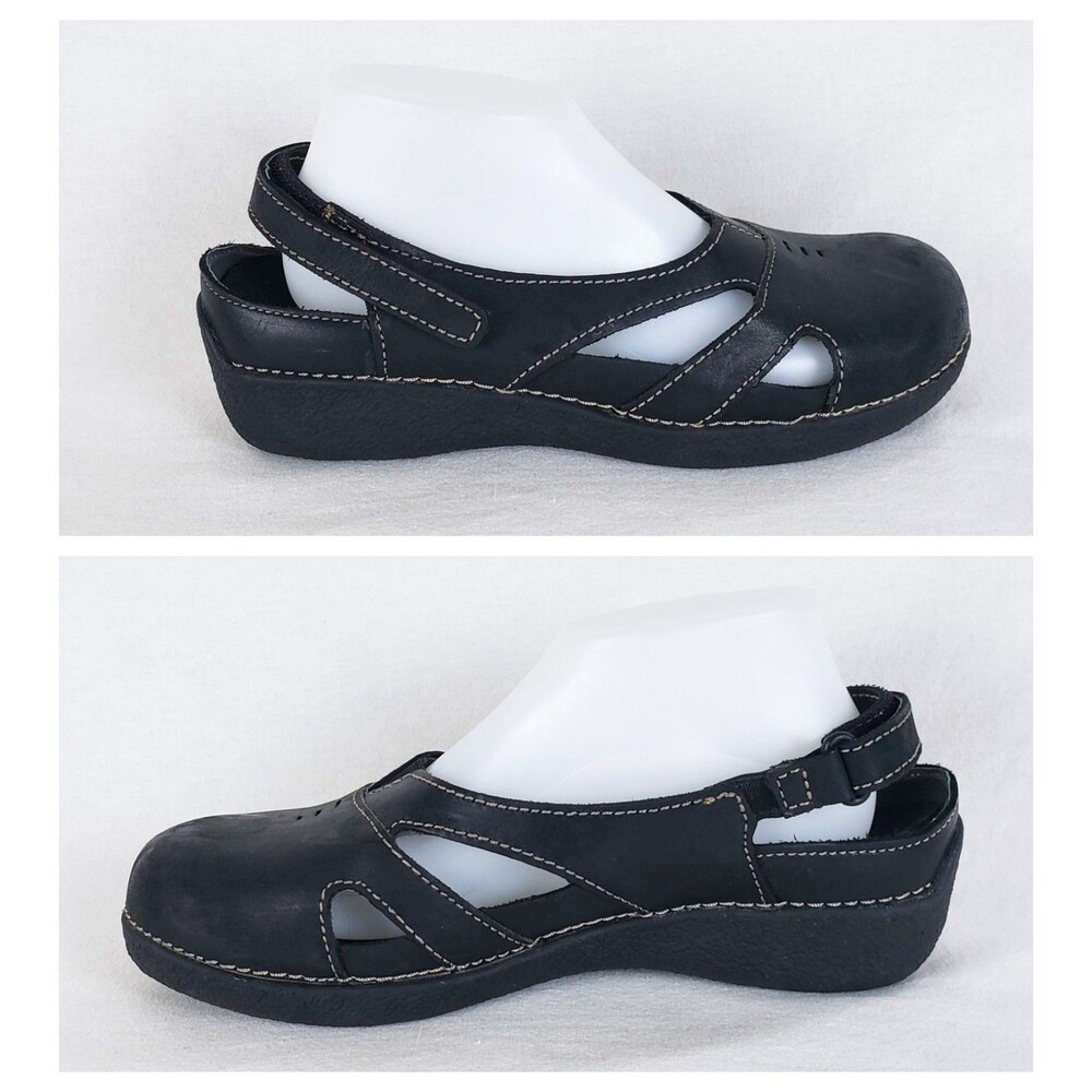 Duluth Trading Andina Sandals Womens 8.5 Black Leather Ankle Strap Comfort Gorp - Picture 6 of 8